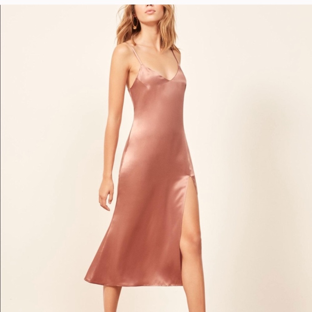 Reformation Britten Slip Dress - Praline
